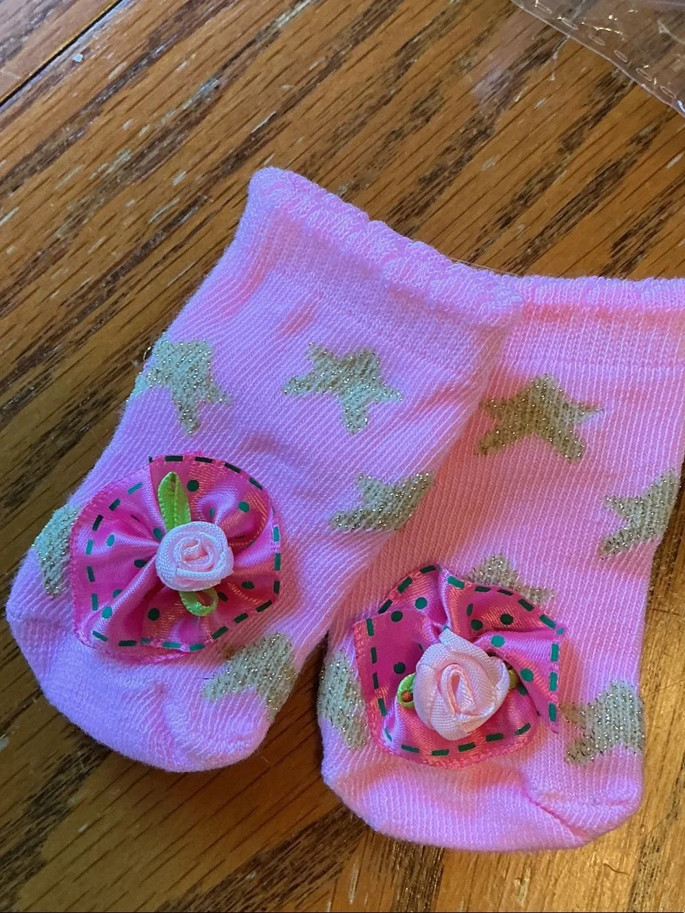 Baby Girls Pink and White Bow Sock Pack - 5 Pairs size 0-6 months